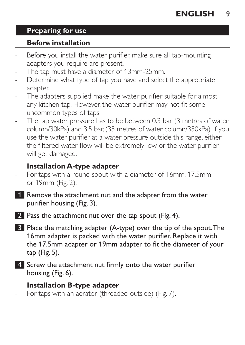 Philips WP3810 User Manual | Page 9 / 84