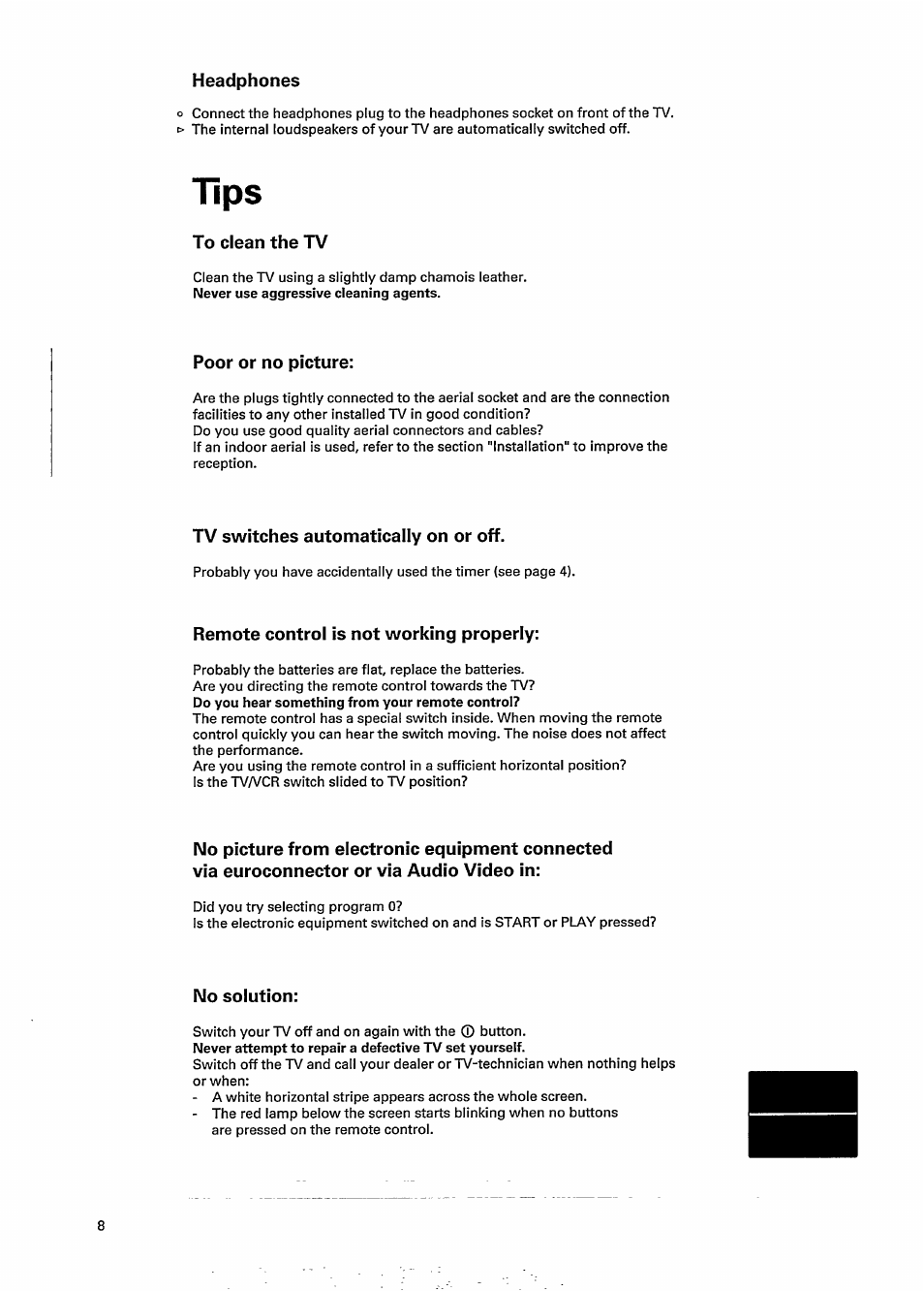 Tips | Philips 17AA3547 User Manual | Page 10 / 12