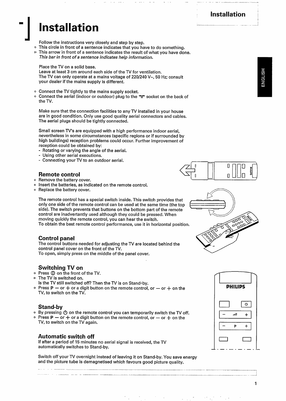 Installation | Philips 17AA3547 User Manual | Page 3 / 12