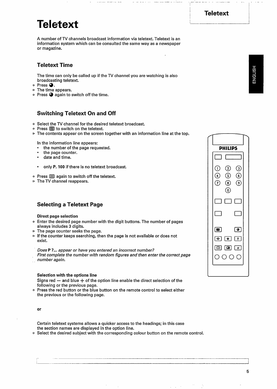 Teletext | Philips 17AA3547 User Manual | Page 7 / 12