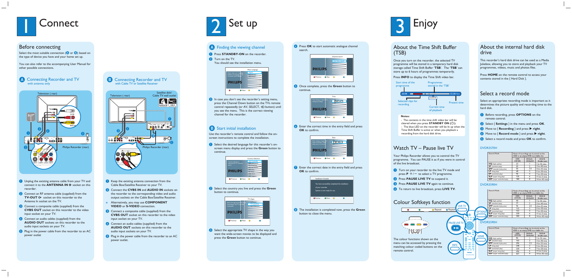 Philips DVDR5590H/75 User Manual | 2 pages