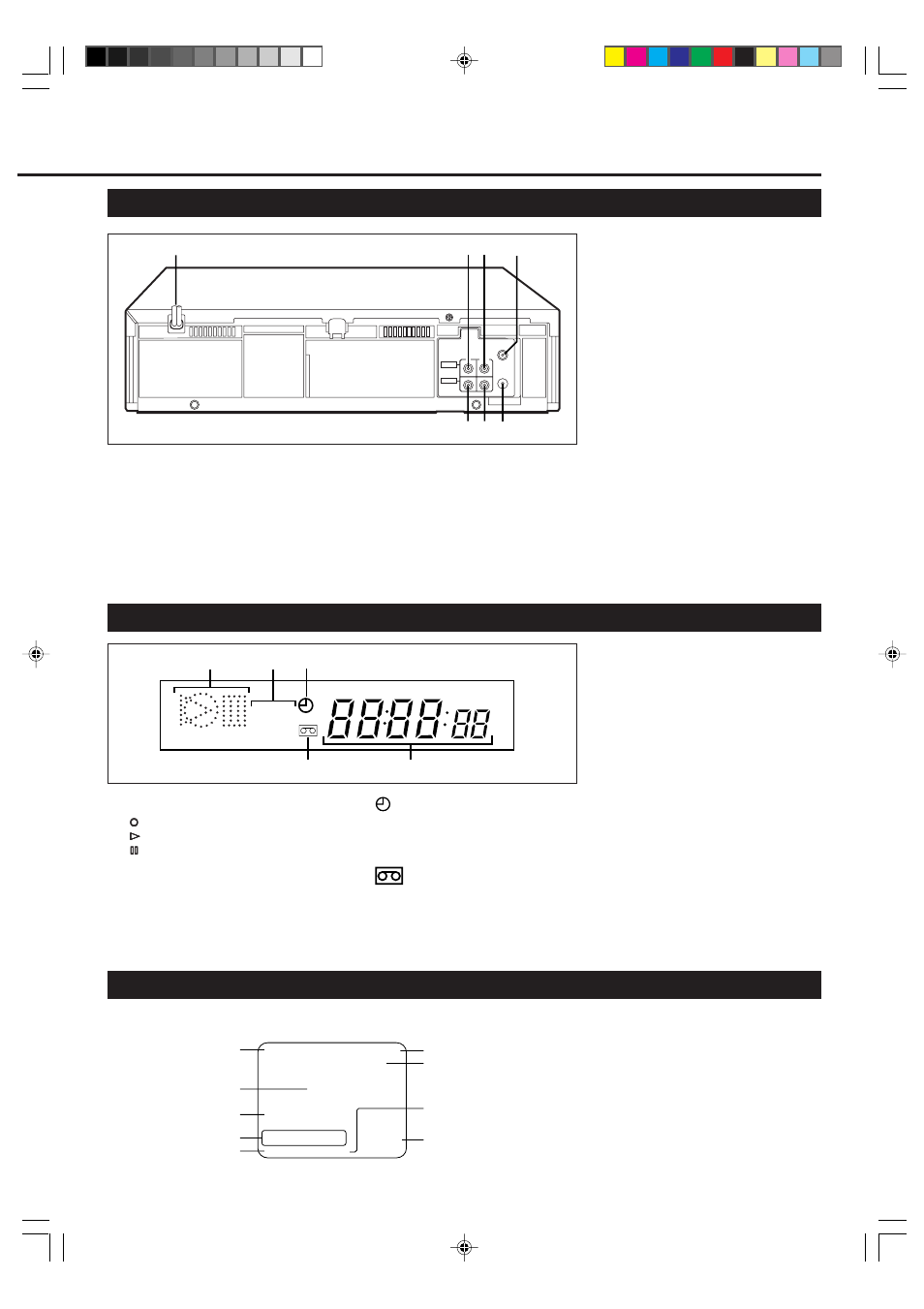 Escription, Ontrols, Display window | On-screen display, Rear panel | Philips VR499/75 User Manual | Page 5 / 20