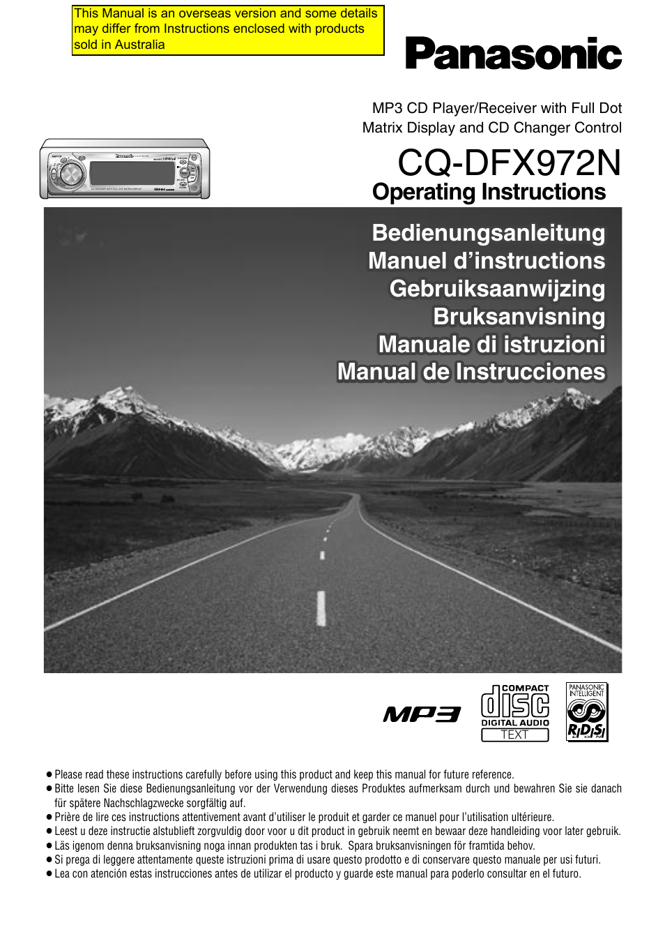 Philips CQ-DFX972N User Manual | 46 pages