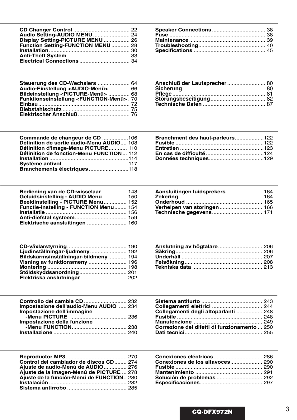 Philips CQ-DFX972N User Manual | Page 3 / 46