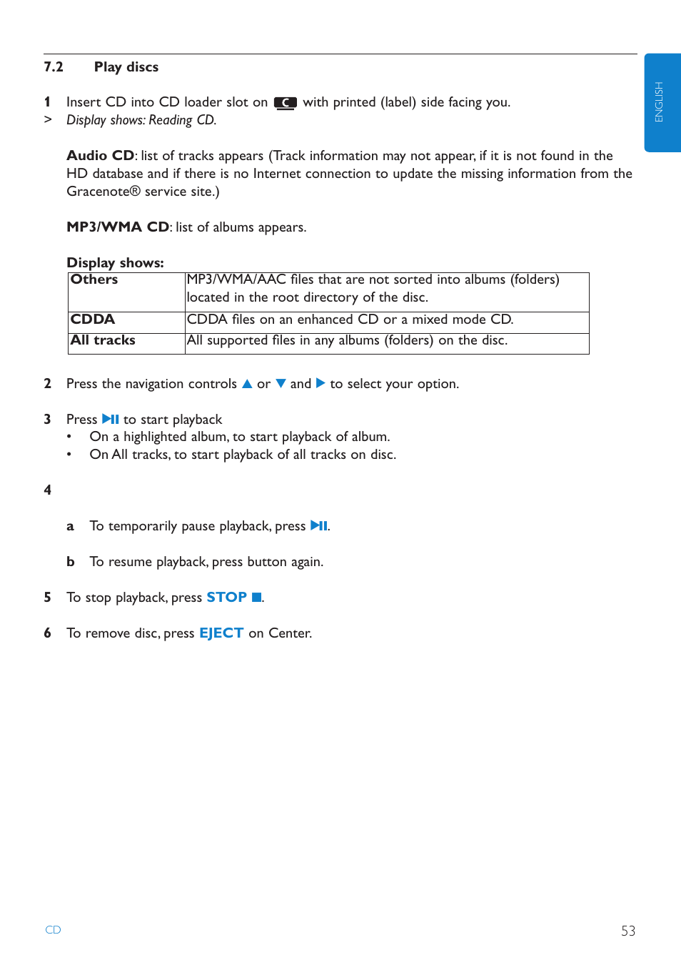 2 play discs, Play discs | Philips STREAMIUN WACS7500 User Manual | Page 57 / 127