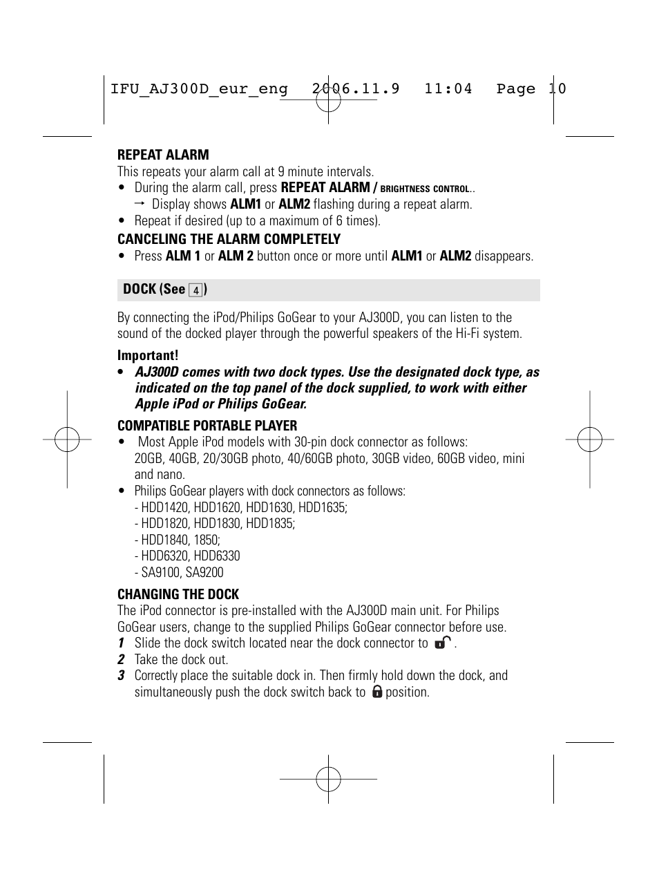 Philips AJ300D User Manual | Page 10 / 16