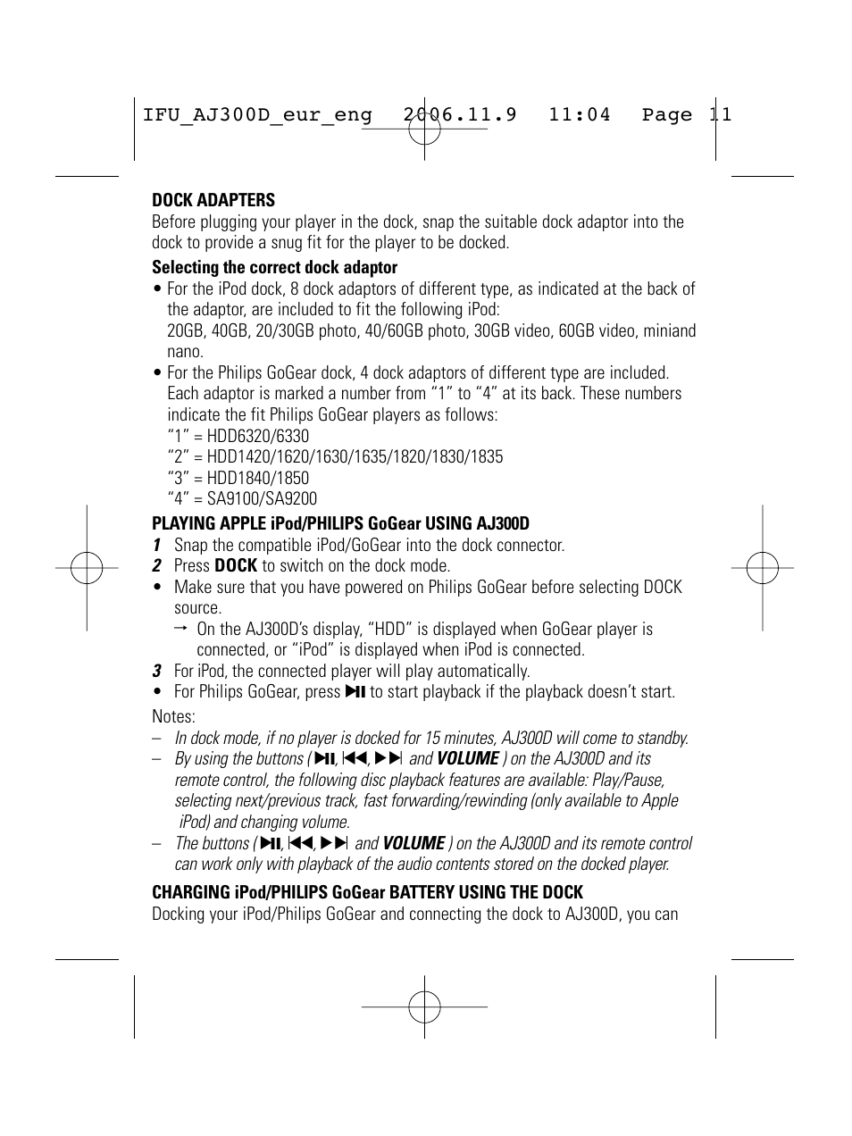 Philips AJ300D User Manual | Page 11 / 16