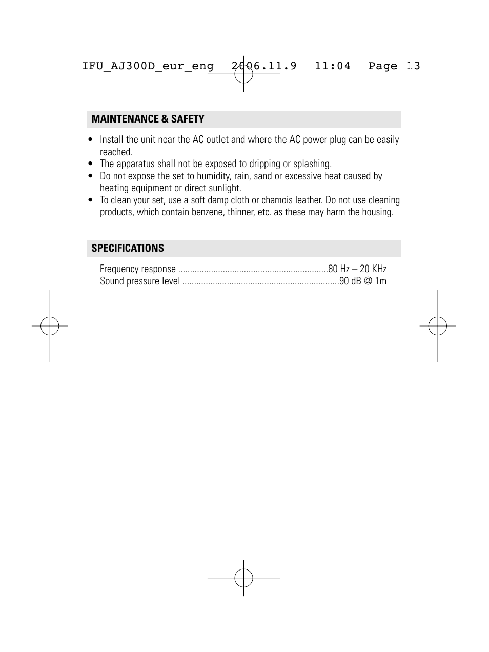 Philips AJ300D User Manual | Page 13 / 16