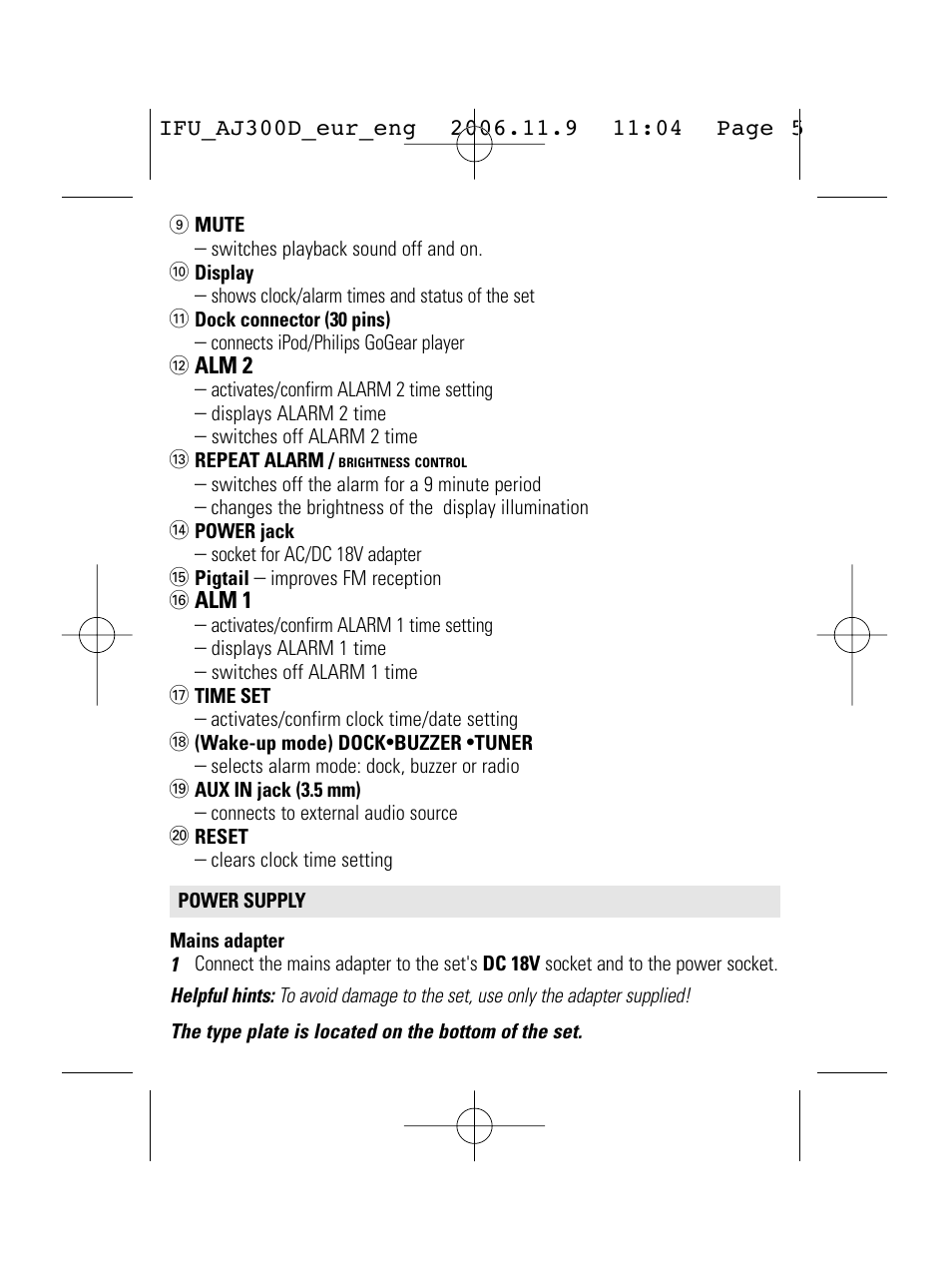 Philips AJ300D User Manual | Page 5 / 16