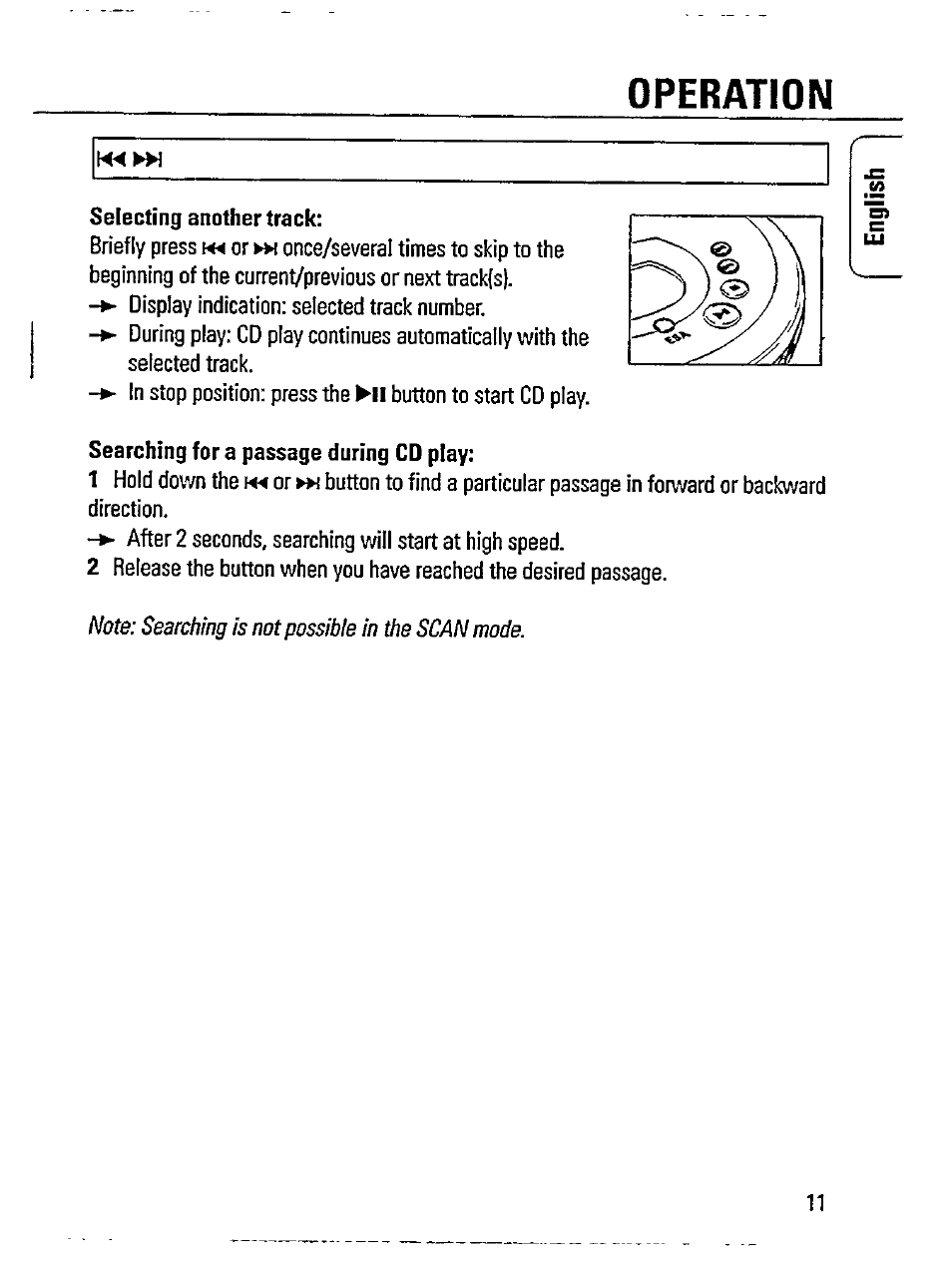 Operation | Philips AZ 7482/00 User Manual | Page 11 / 20