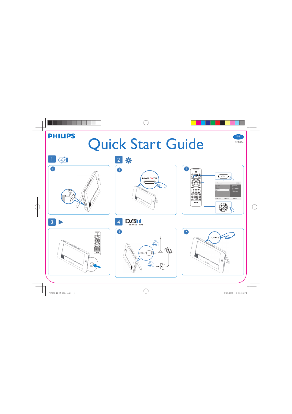 Philips PET836 User Manual | 2 pages