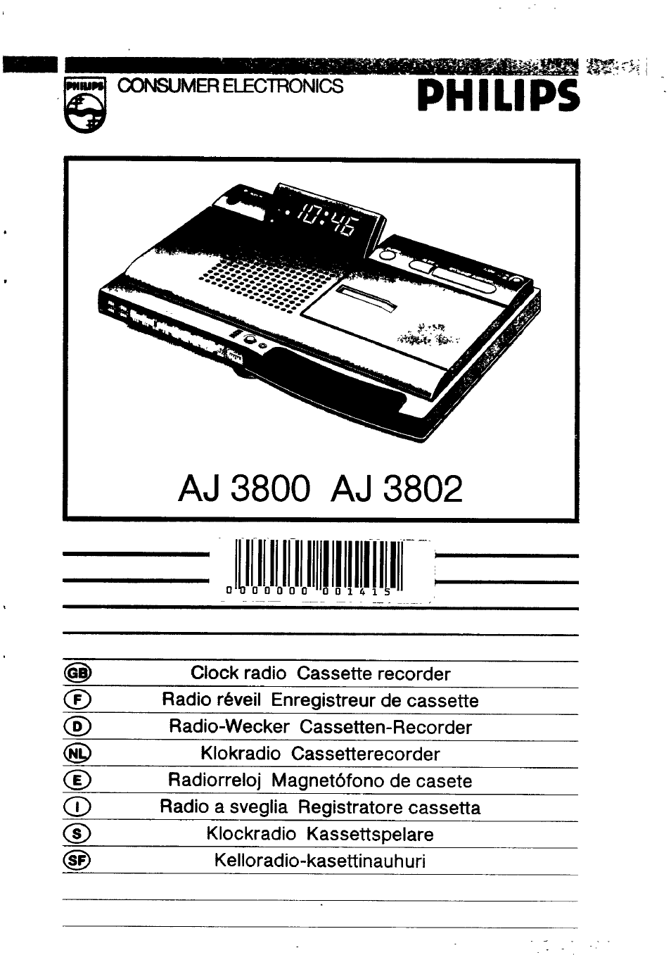 Philips AJ 3800 User Manual | 16 pages