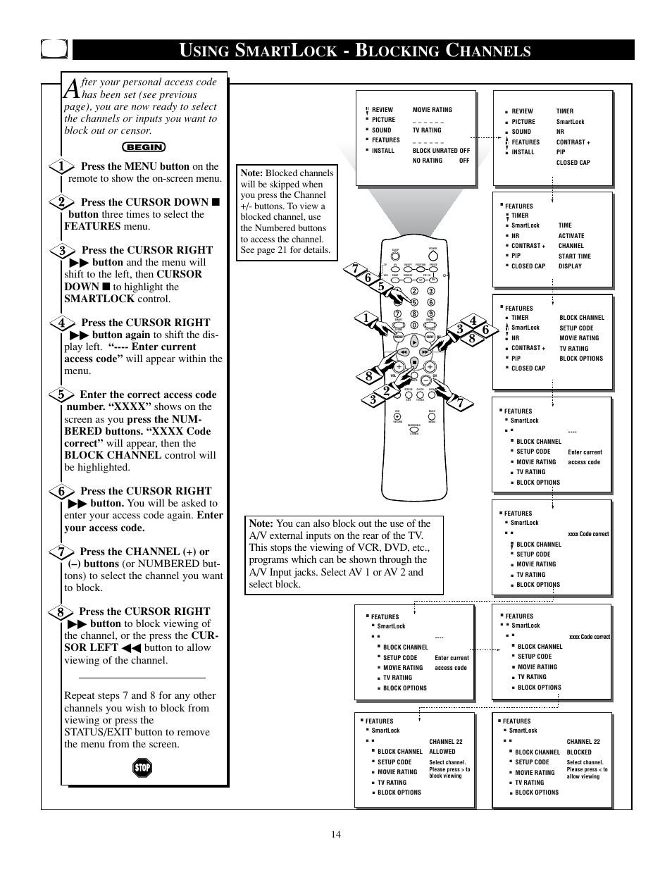 Sing, Mart, Locking | Hannels | Philips TP2784C1 User Manual | Page 14 / 52