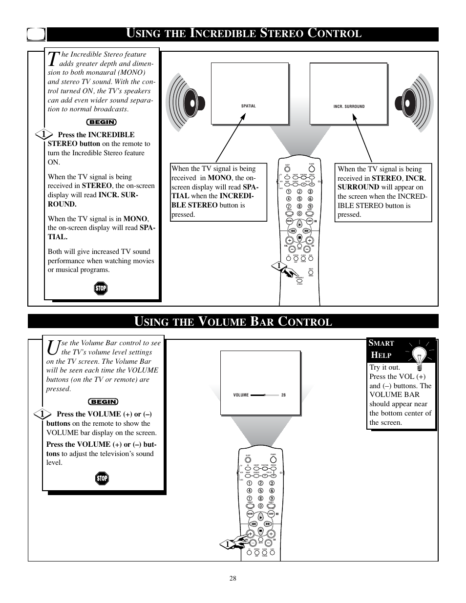 Sing the, Olume, Ontrol | Ncredible, Tereo, Mart | Philips TP2784C1 User Manual | Page 28 / 52