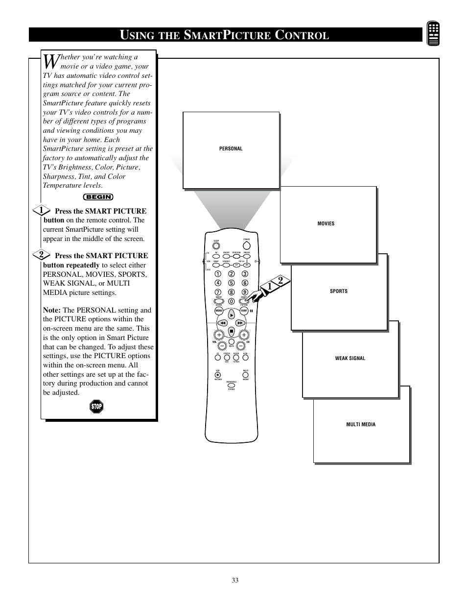 Sing the, Mart, Icture | Ontrol | Philips TP2784C1 User Manual | Page 33 / 52