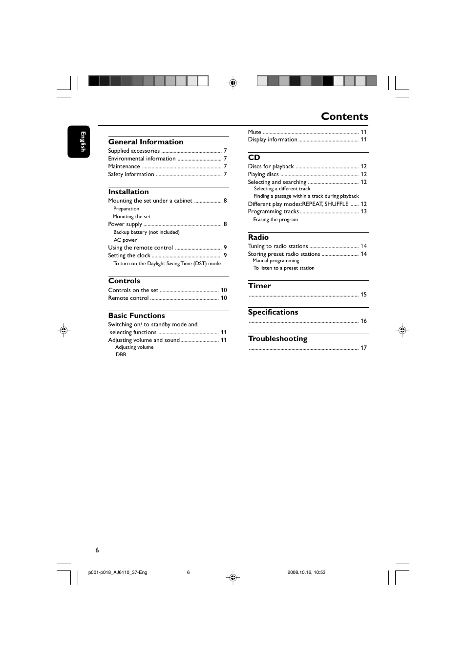 Philips AJ6110 User Manual | Page 6 / 19