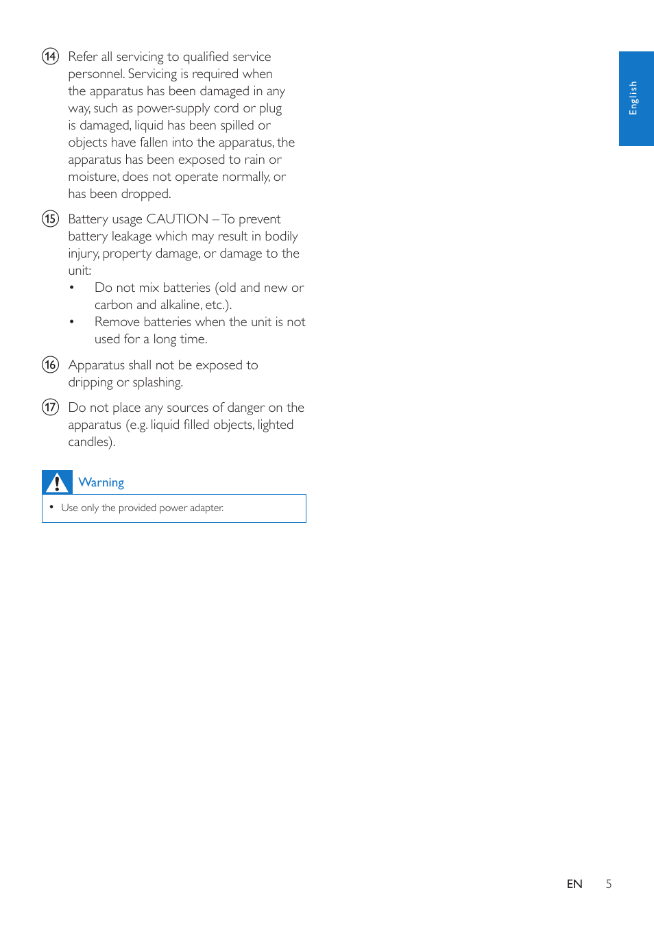 Philips SWW1810 User Manual | Page 5 / 22