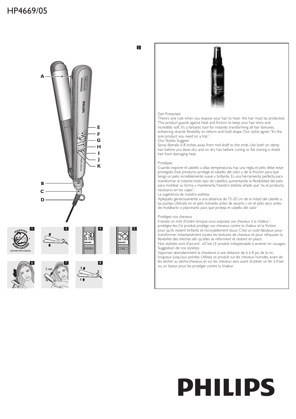 Philips HP4605 User Manual | 8 pages