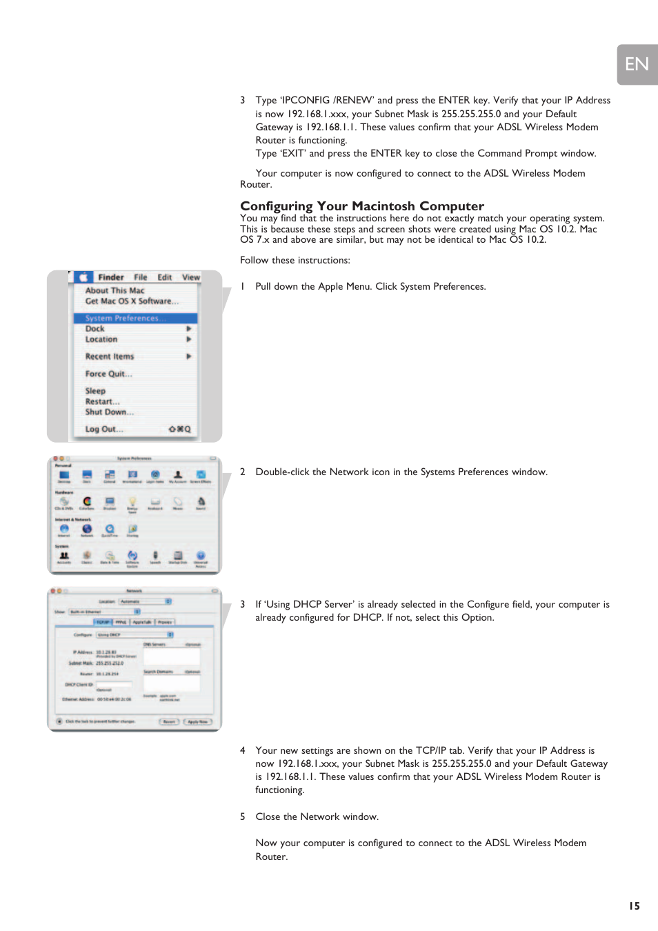 Configuring your macintosh computer | Philips SNA6640 User Manual | Page 15 / 42
