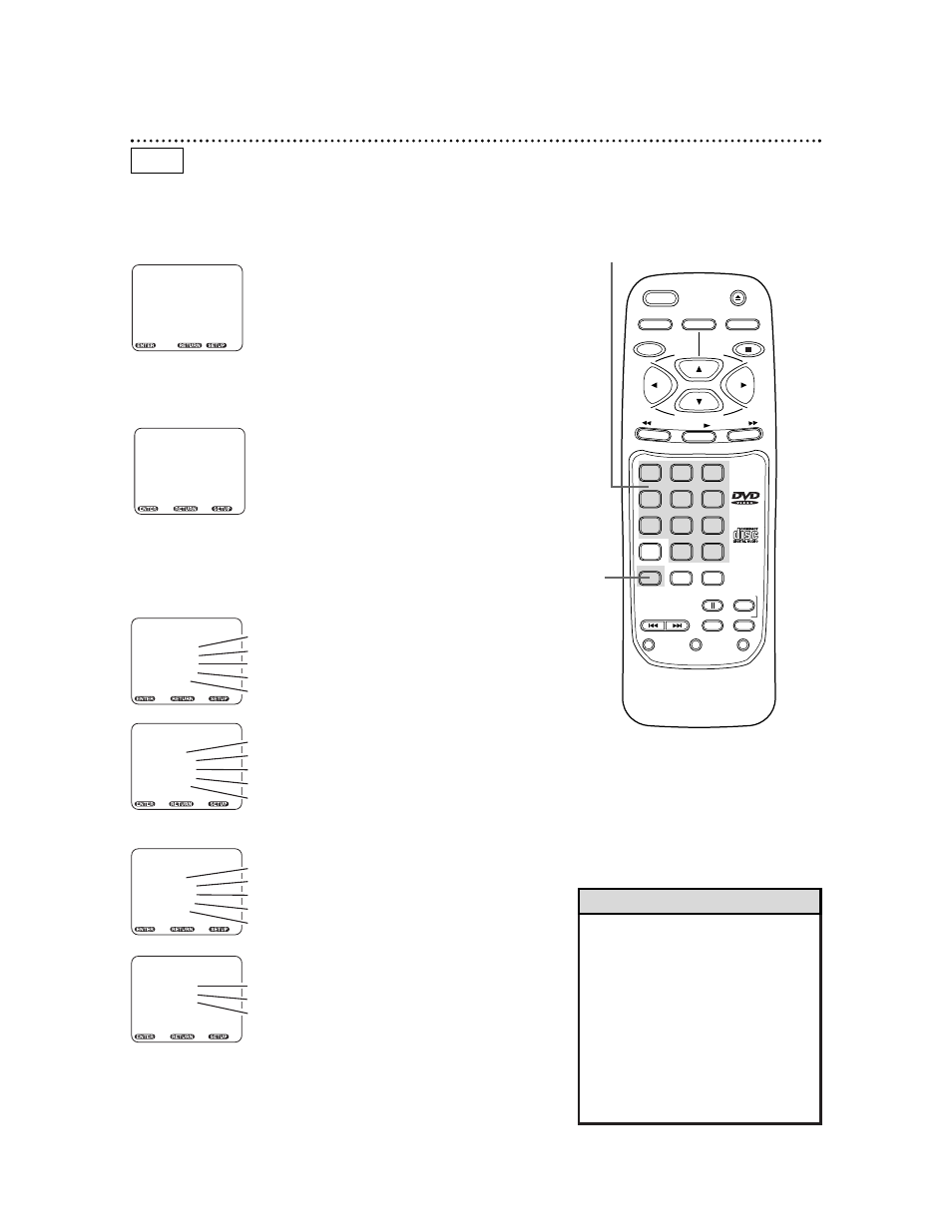 40 language settings, Helpful hint, Press the number 1 button to select language | Philips DVD501AT User Manual | Page 40 / 52