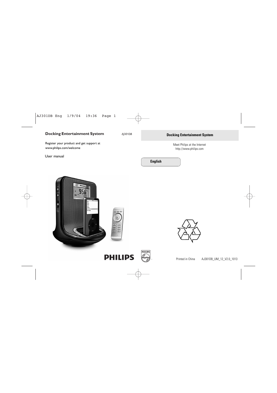 Philips AJ301DB User Manual | 8 pages