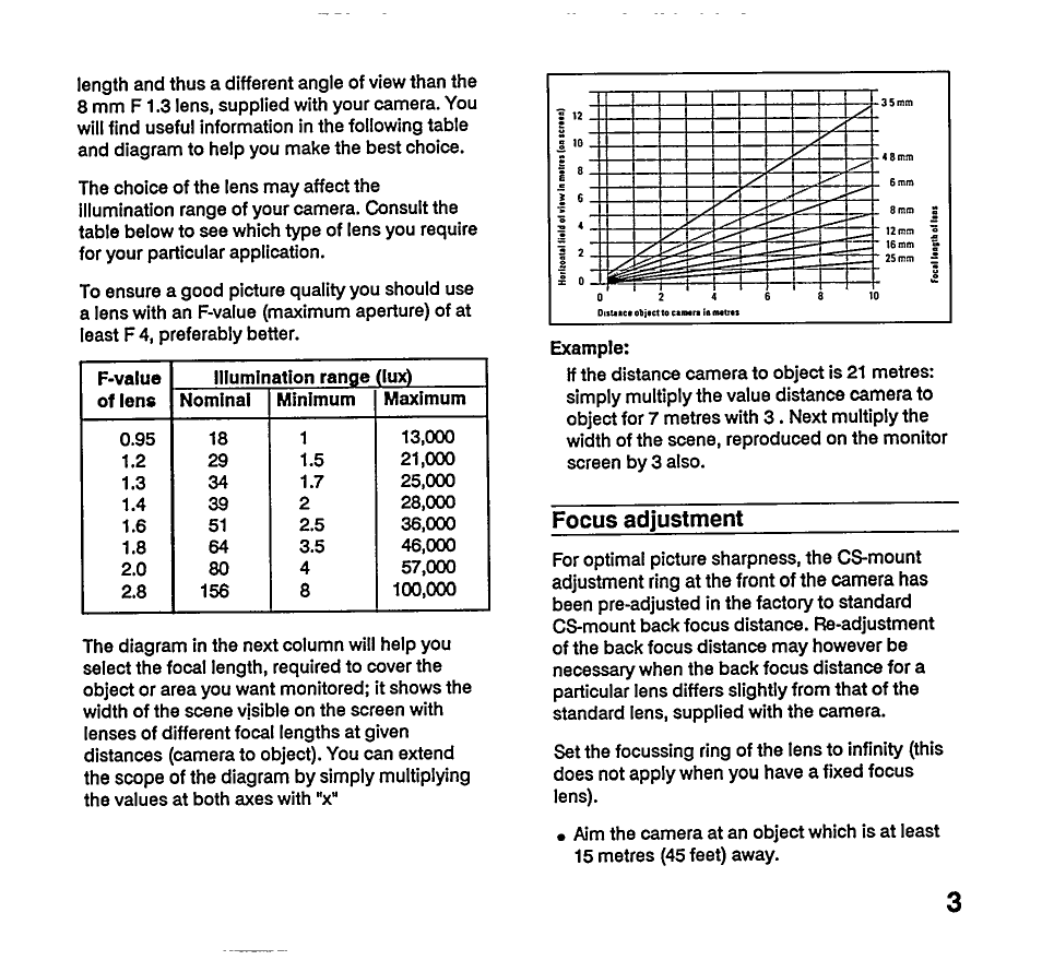 Focus adjustment | Philips VCM8161/00T User Manual | Page 7 / 14