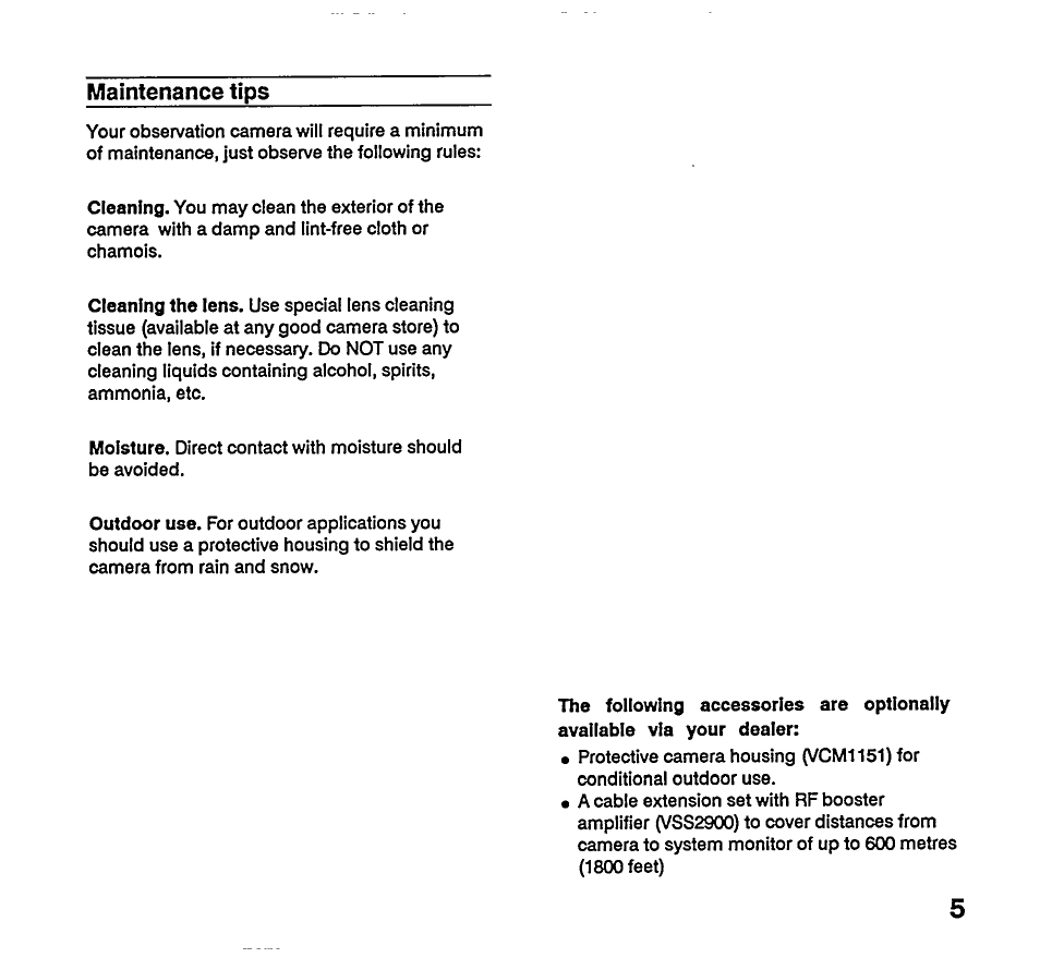 Maintenance tips | Philips VCM8161/00T User Manual | Page 9 / 14
