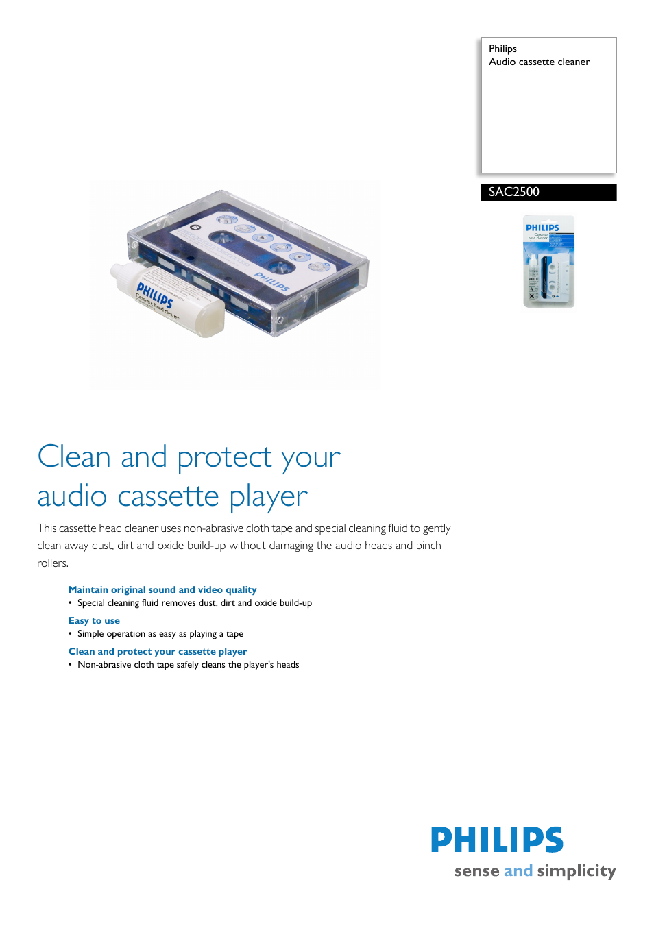 Philips SAC2500 User Manual | 2 pages