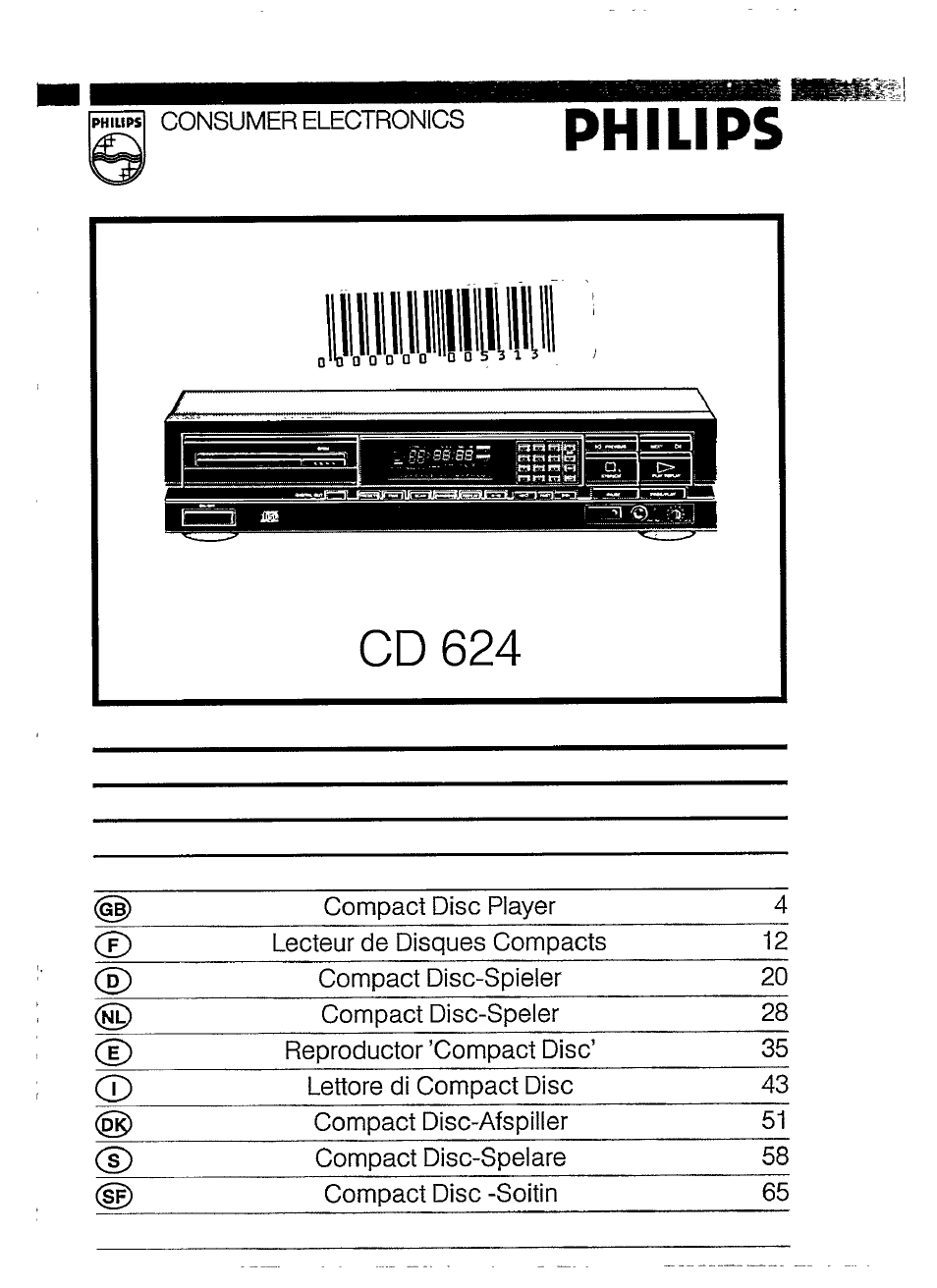 Philips CD 624 User Manual | 14 pages