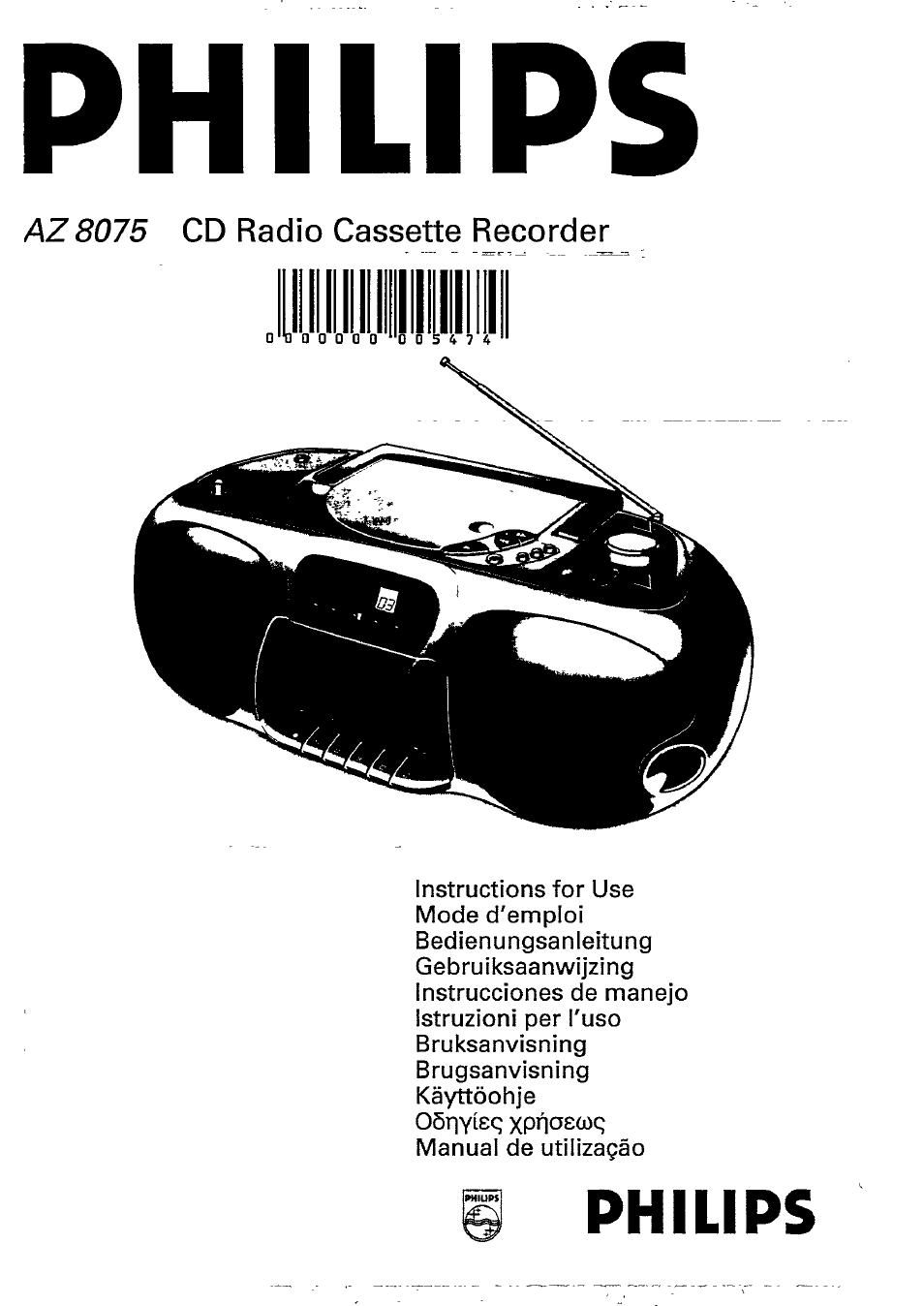 Philips AZ8075 User Manual | 20 pages