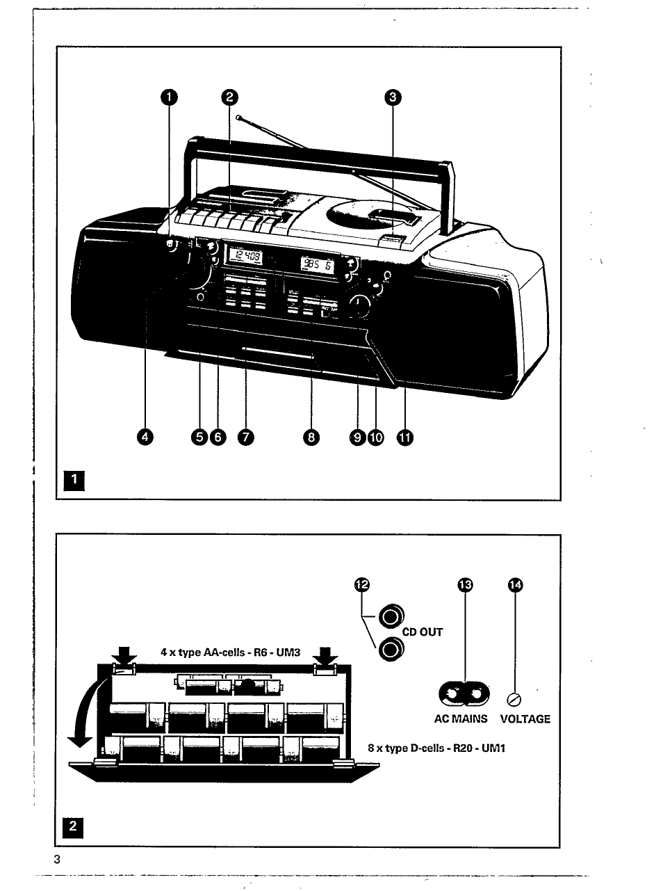 Philips AZ 8210 User Manual | Page 3 / 14