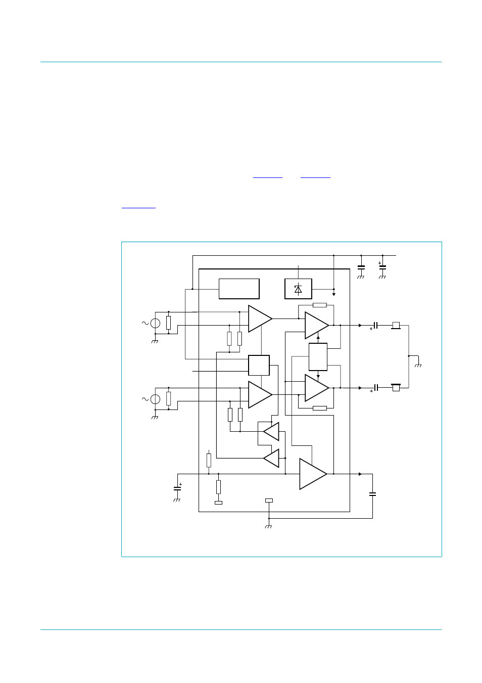 12 application7: line driver application, 13 application diagrams, Figure 8 | Tda8559t, Philips semiconductors, 12 application 7: line driver application, Low-voltage stereo headphone amplifier | Philips TDA8559T User Manual | Page 15 / 36