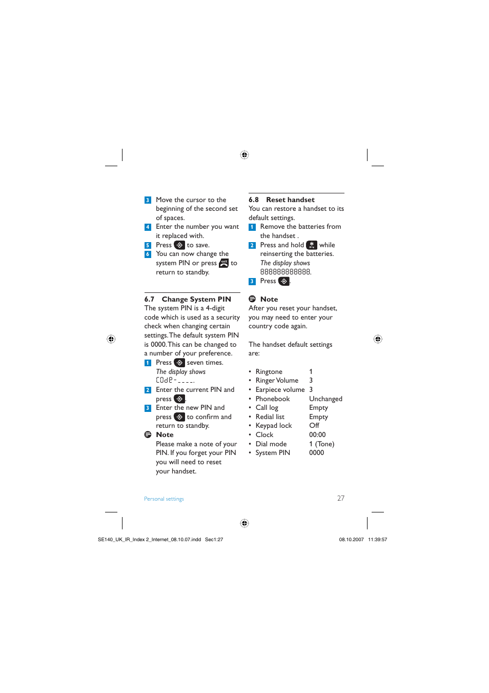 Philips SE140 User Manual | Page 29 / 40