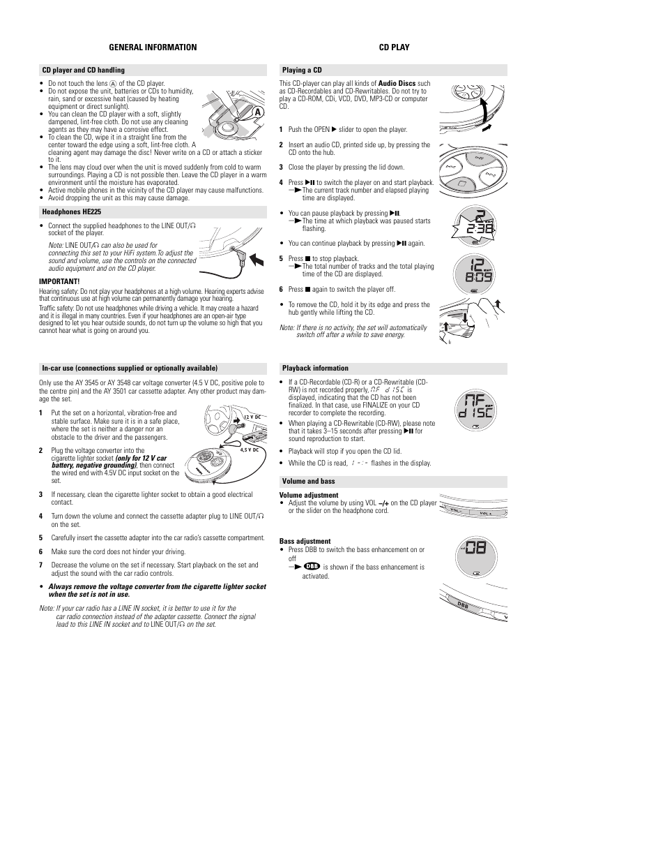 Repeat all vol d b b | Philips AX3311 User Manual | Page 4 / 6