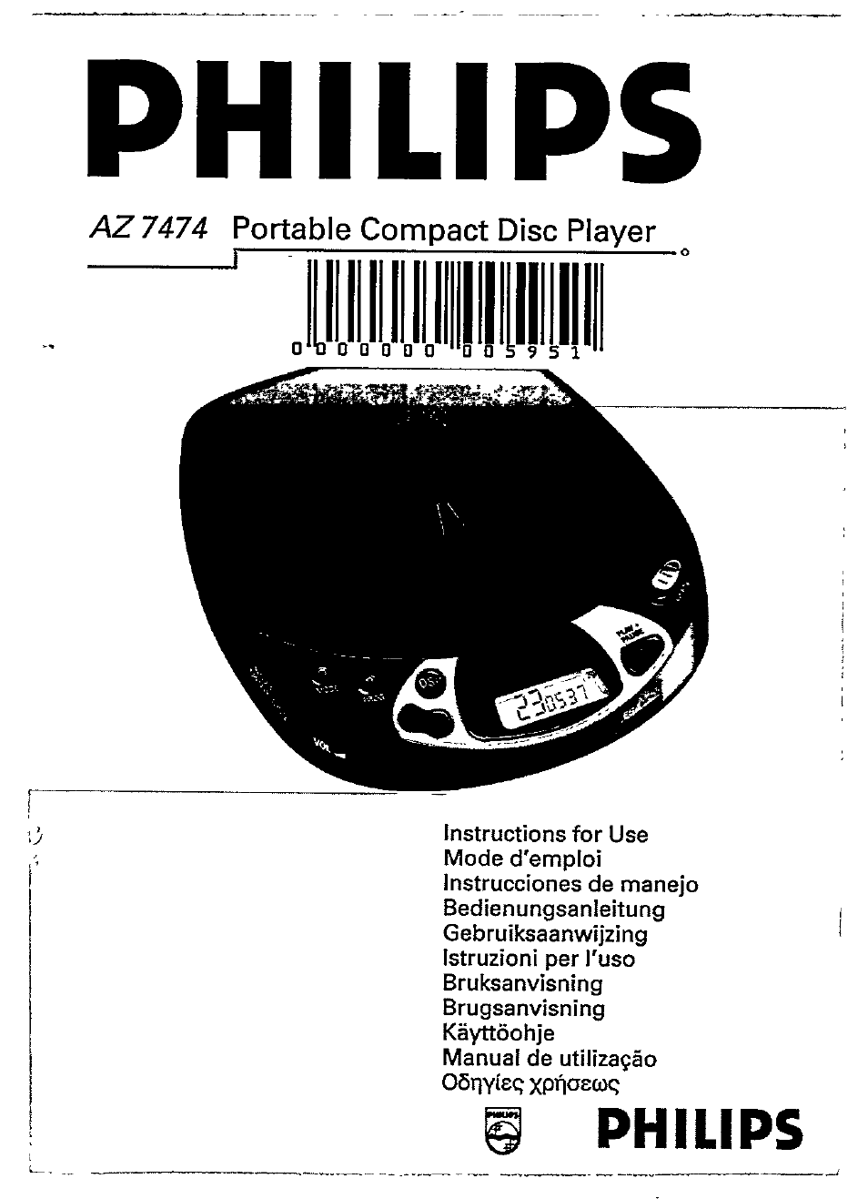 Philips AZ 7474/00S User Manual | 20 pages