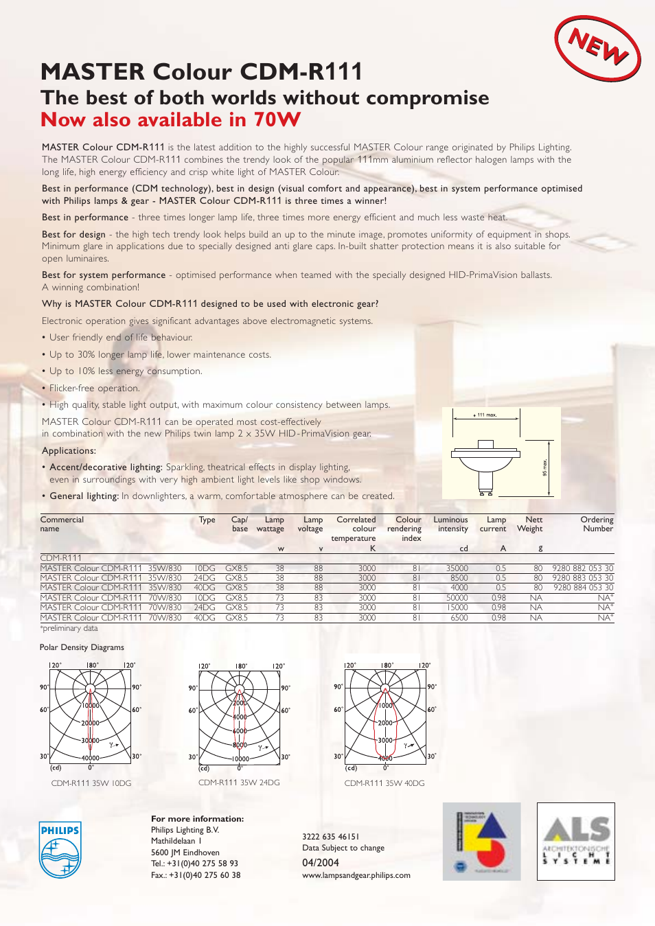 Master colour cdm-r 111 | Philips CDM-R111 User Manual | Page 2 / 2