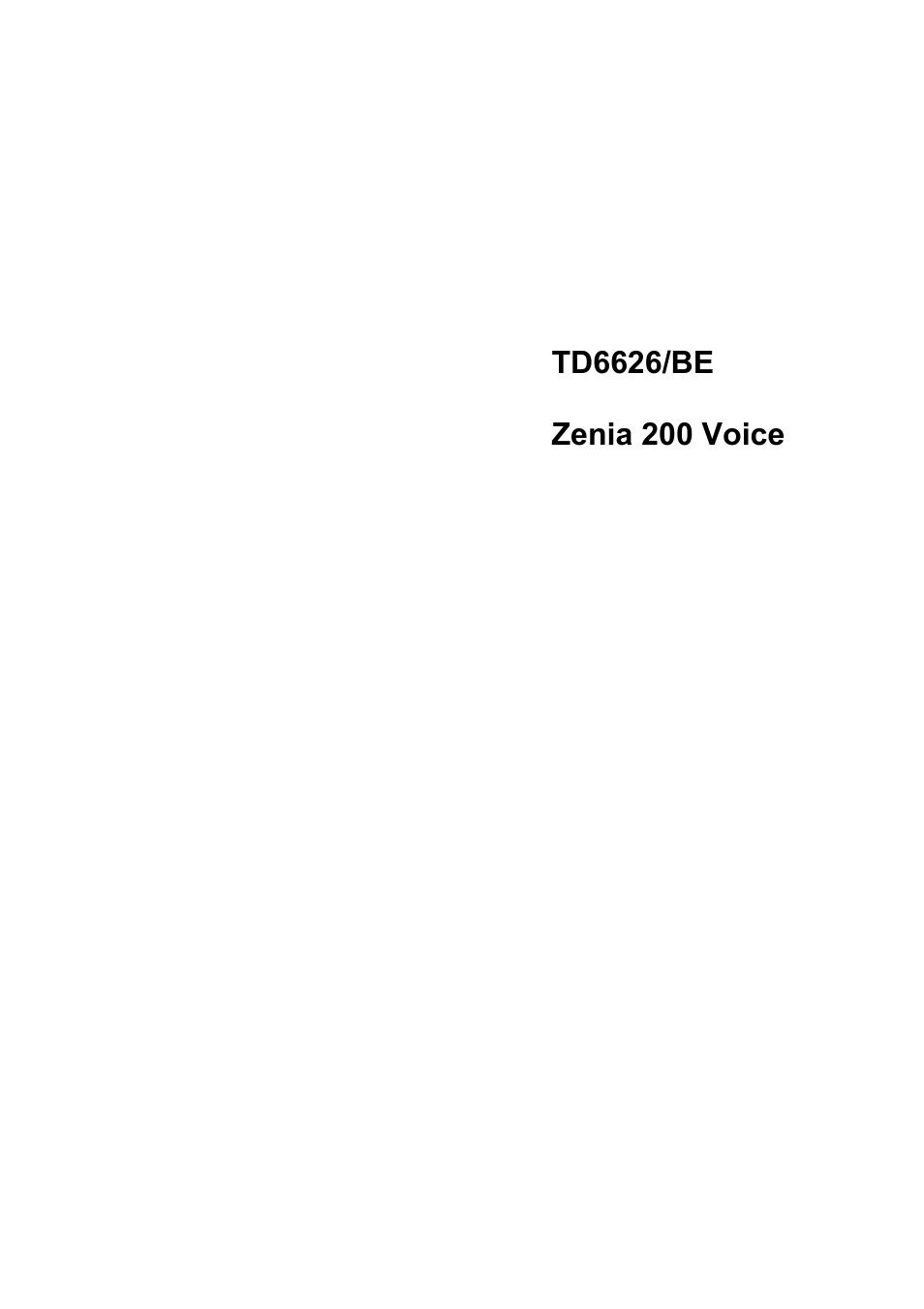 Philips TD6626/BE User Manual | 61 pages