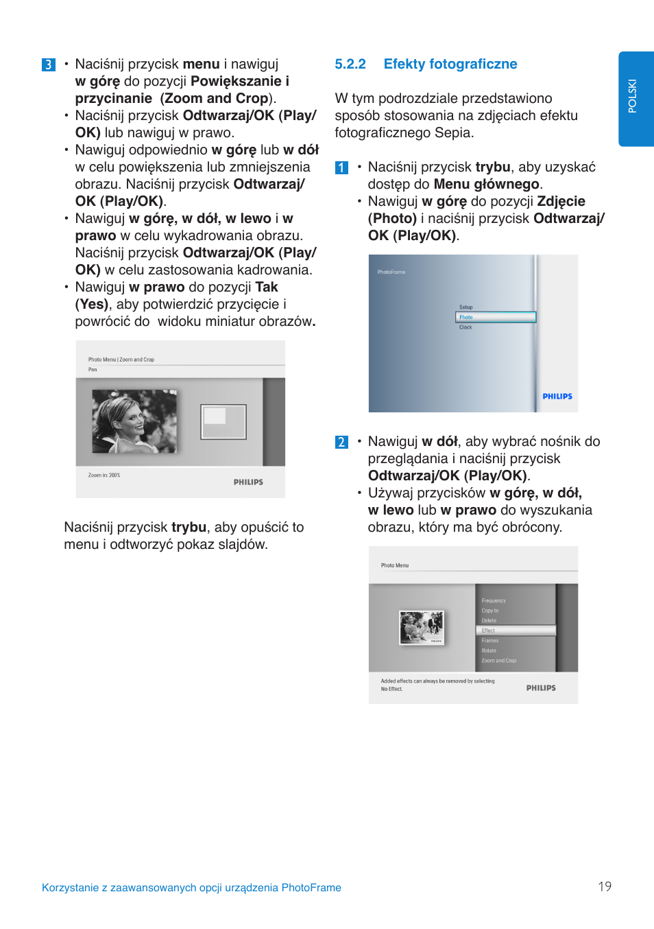 Efekty.fotograficzne | Philips 8FF3FP  PL User Manual | Page 21 / 43