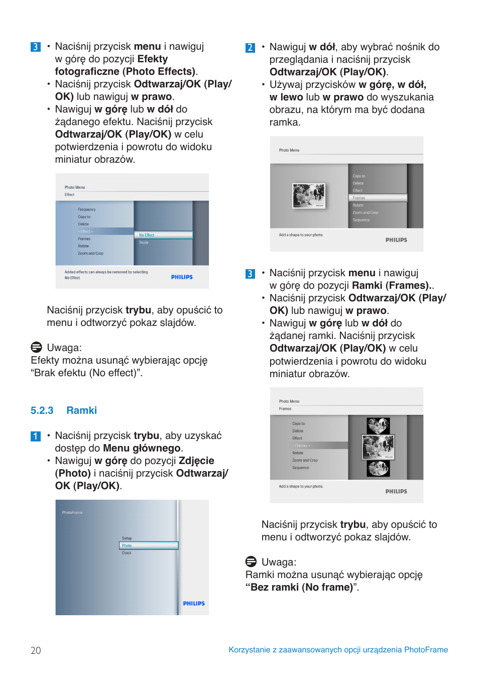 Ramki | Philips 8FF3FP  PL User Manual | Page 22 / 43