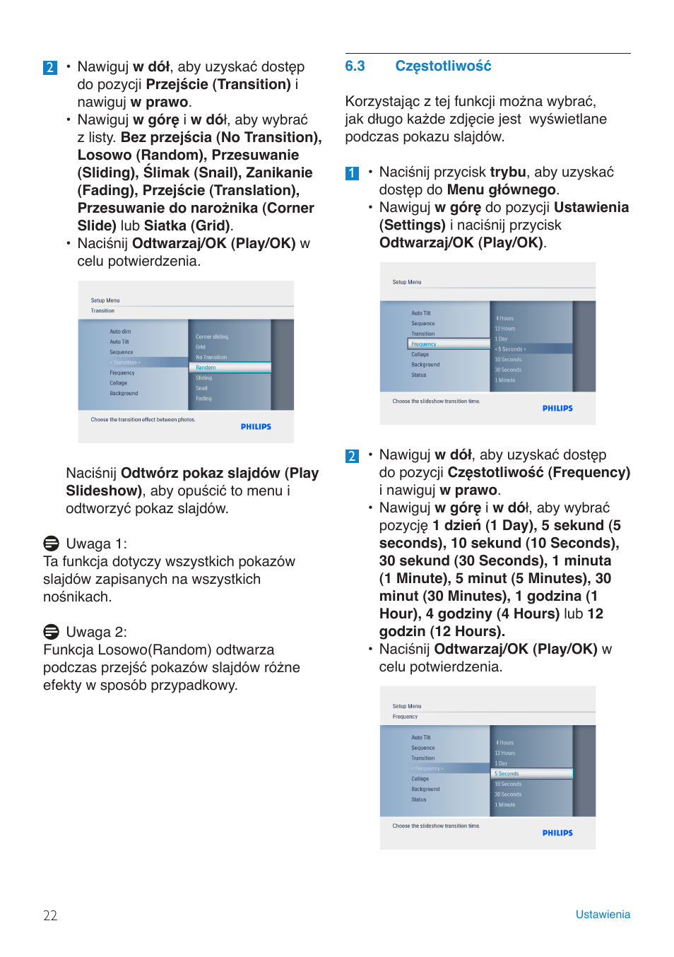 Częstotliwość | Philips 8FF3FP  PL User Manual | Page 24 / 43