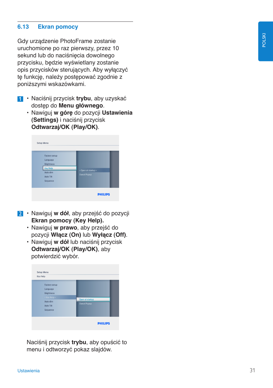 Ekran.pomocy | Philips 8FF3FP  PL User Manual | Page 33 / 43