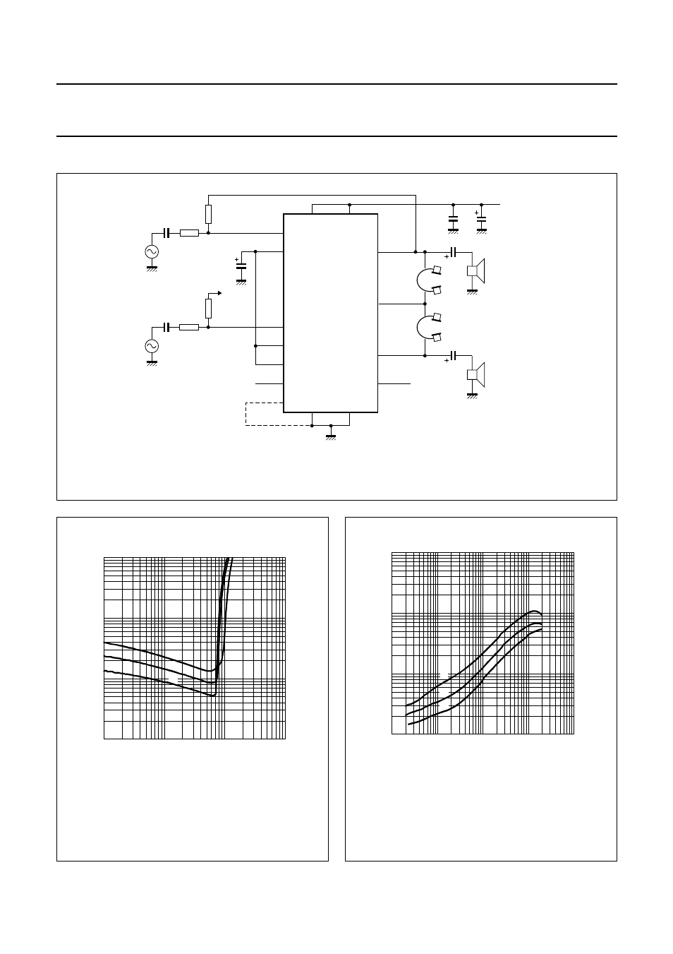 Se application, Se application fig.14 single-ended application, Fig.15 thd as a function of p | Fig.16 thd as a function of frequency | Philips TDA8542 User Manual | Page 12 / 20