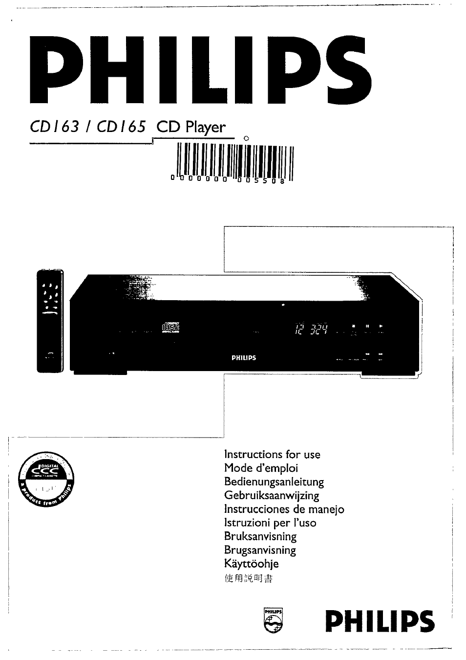 Philips CD163 User Manual | 12 pages