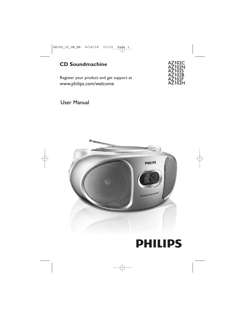 Philips AZ102N User Manual | 14 pages