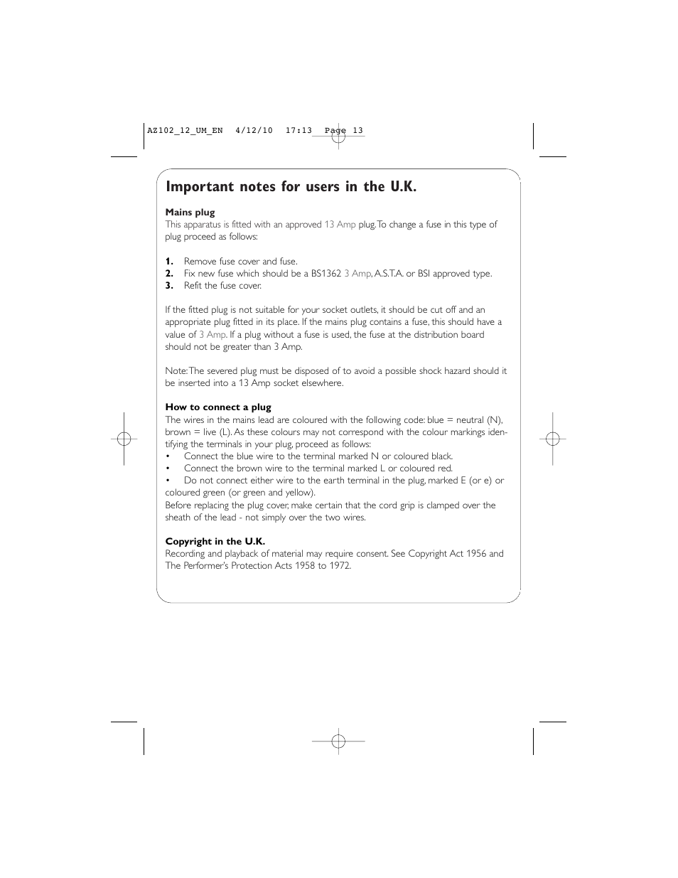 Philips AZ102N User Manual | Page 13 / 14