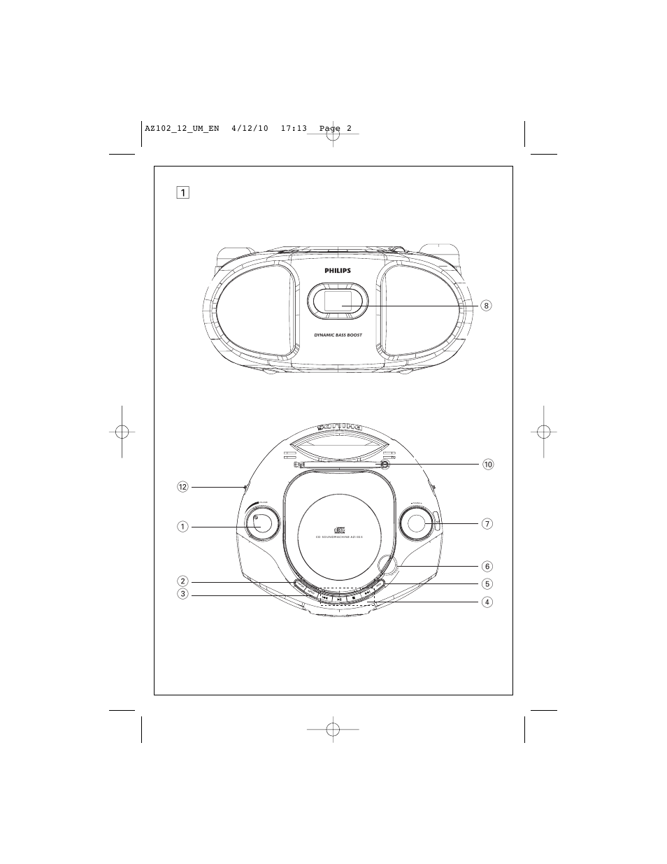 Philips AZ102N User Manual | Page 2 / 14