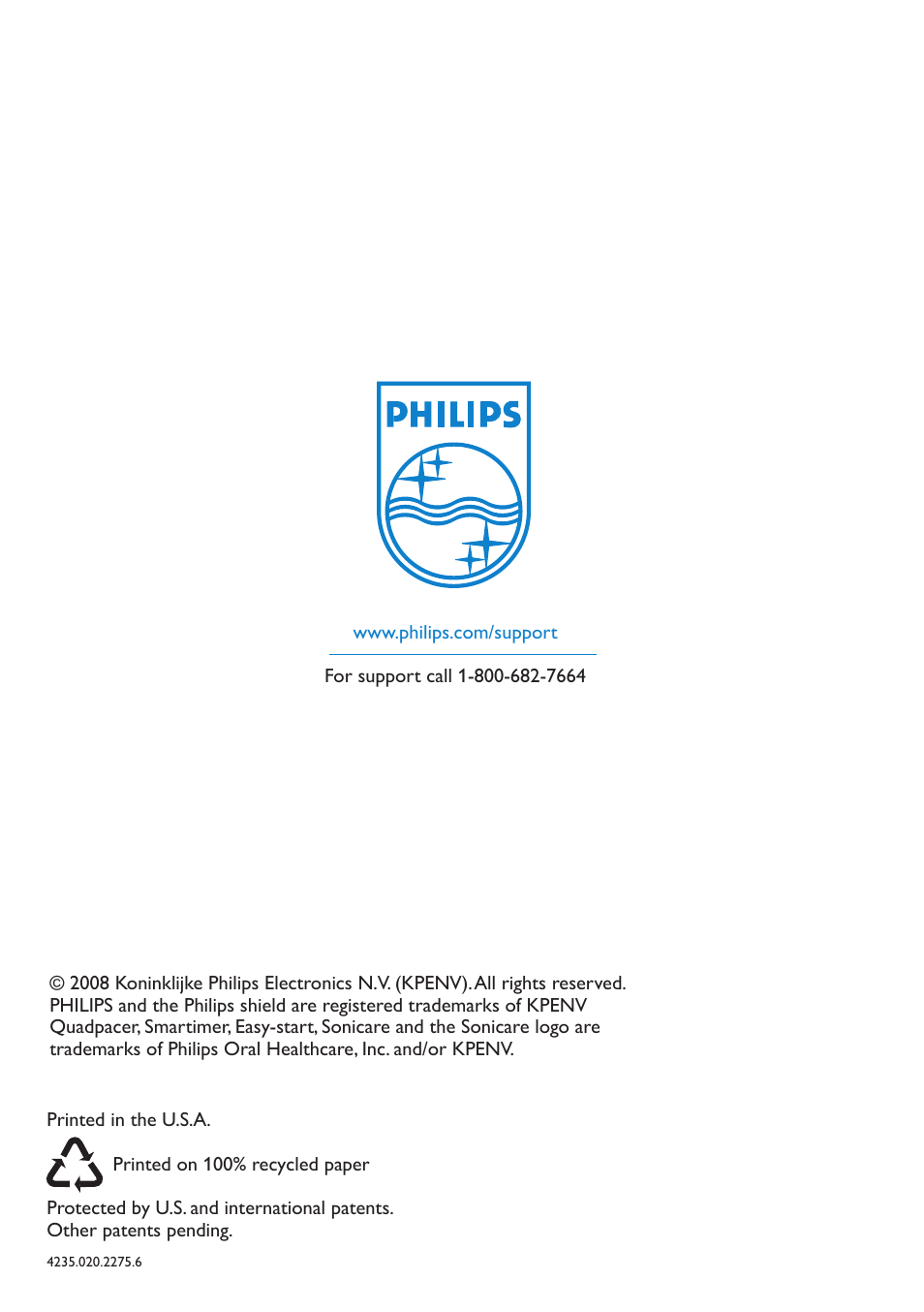 Philips FlexCare HX6985 User Manual | Page 16 / 16