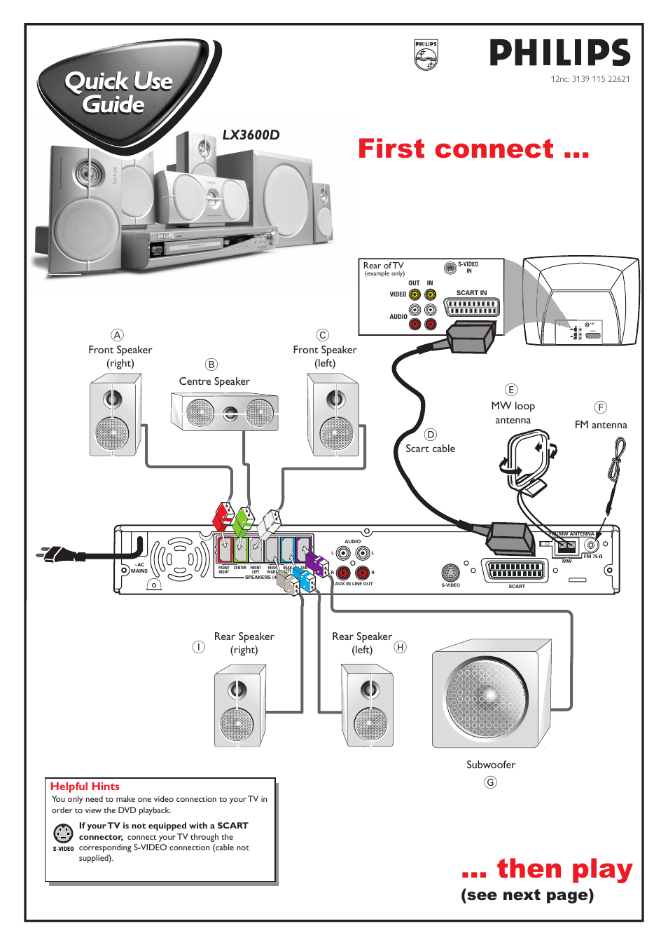 Philips LX3600D/22 User Manual | 8 pages