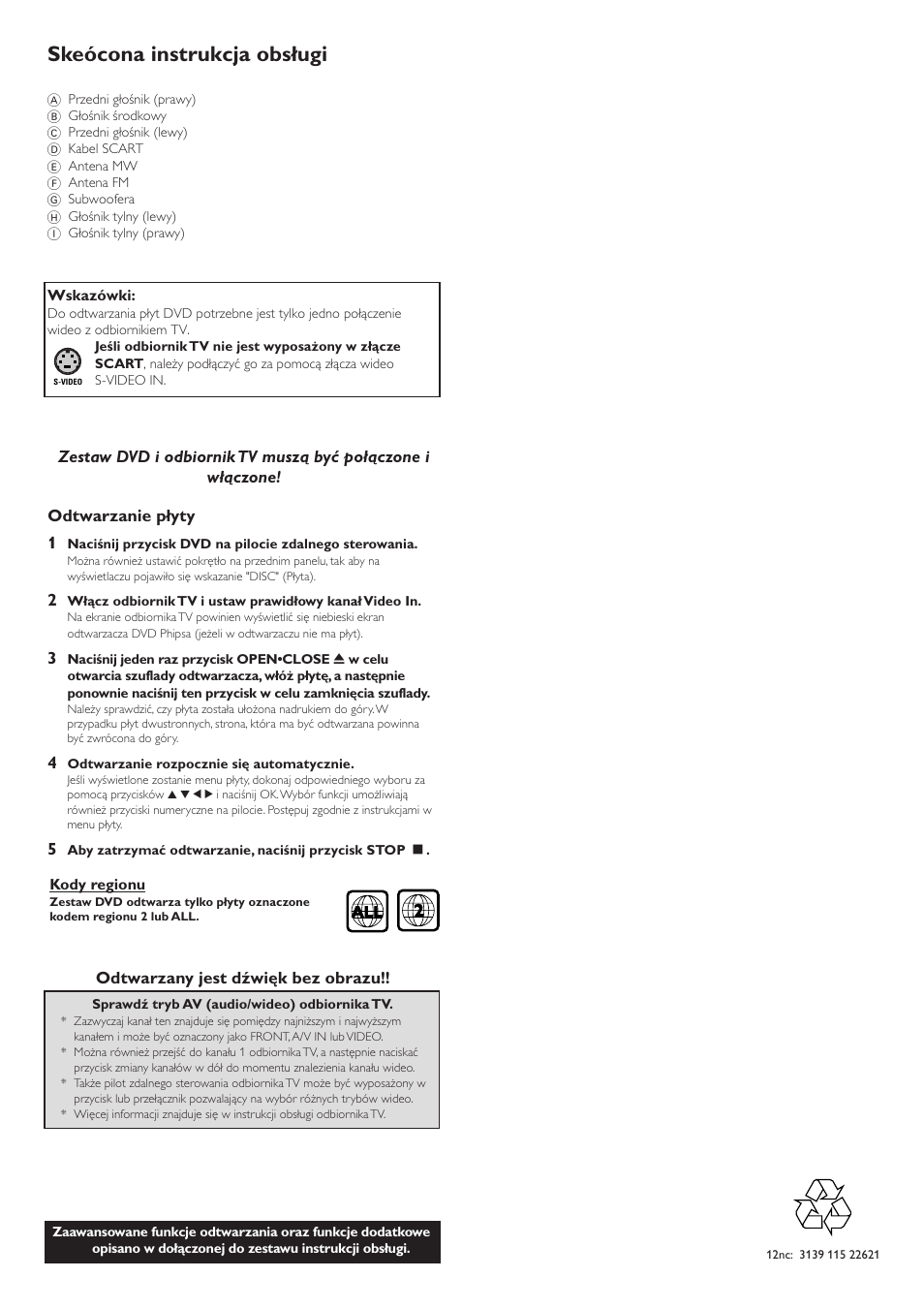 Skeócona instrukcja obsługi | Philips LX3600D/22 User Manual | Page 8 / 8