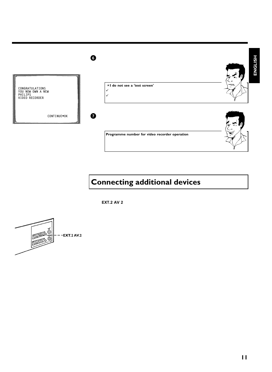 Connecting additional devices, Connecting the video recorder | Philips VR220/07 User Manual | Page 15 / 55